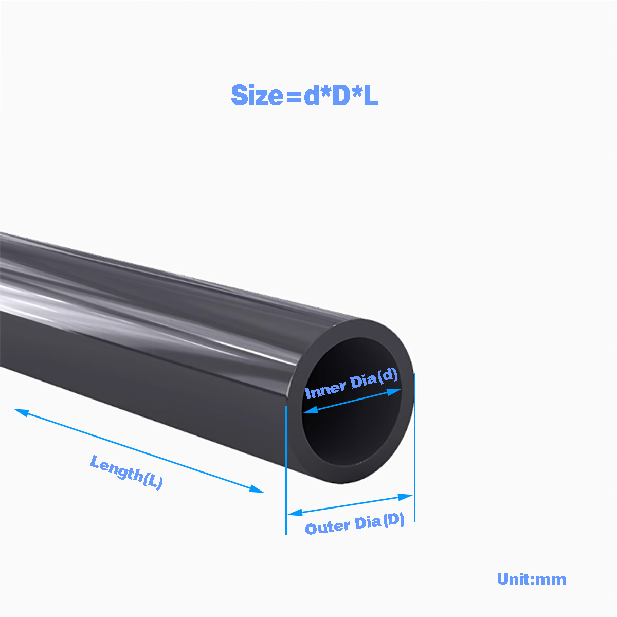 Aquarium Fish Youtube - Tubo di plastica PVC nero Tubo
