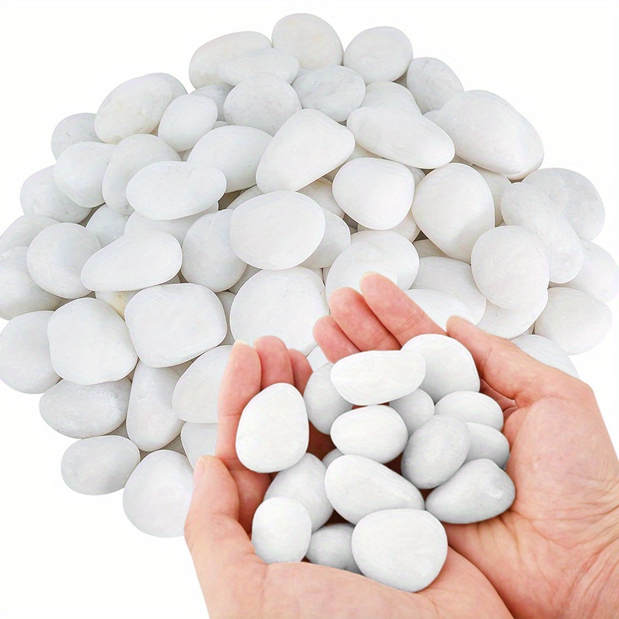 Aquarium Fish Farm - 200/400g Bianco Alto Lucido Ciottoli Naturali